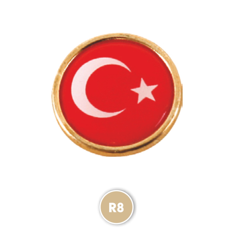 R8 Sarı Rozet - Rozetler Promosyon Ürünü
