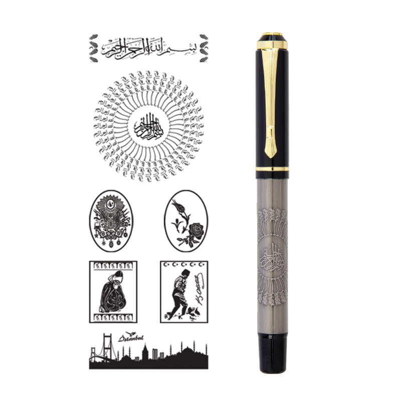 661-R Mevlana Kabartma Figürlü Metal Roller Kalem - Promosyon Kalemler Promosyon Ürünü