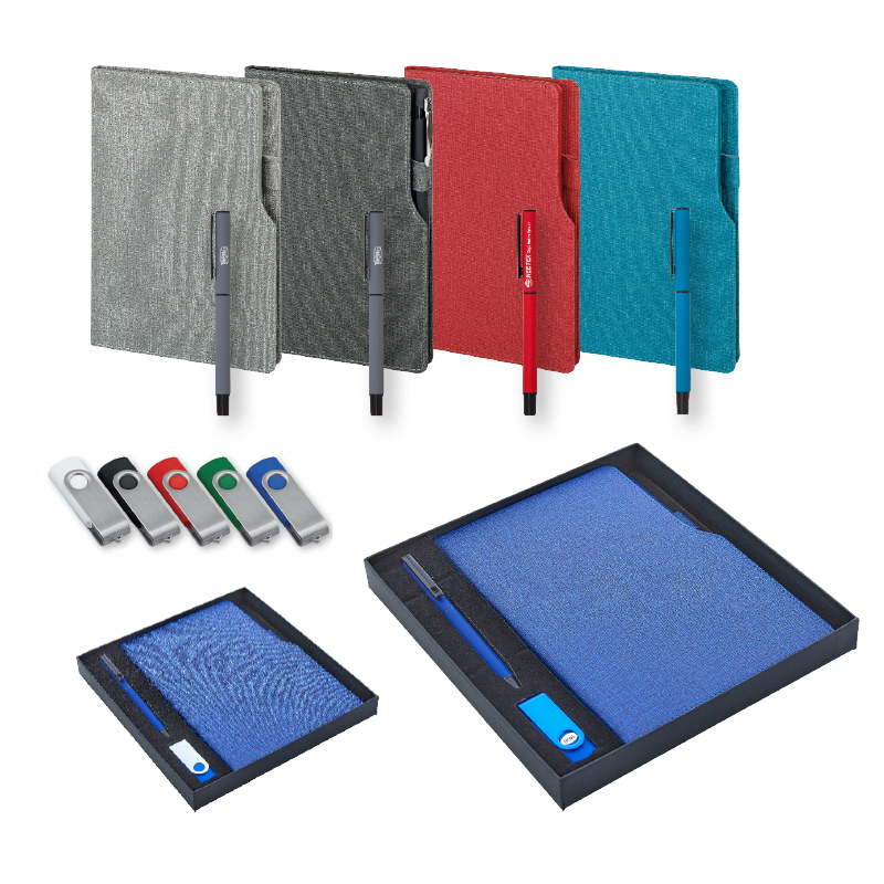2320-K Turkuaz Defter & Kalem & Usb Set - Hediyelik Set - Kişisel Ürünler Promosyon Ürünü