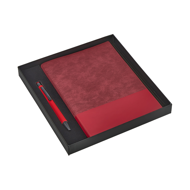 2423-K Kırmızı Defter & Kalem Set - Hediyelik Set - Kişisel Ürünler Promosyon Ürünü