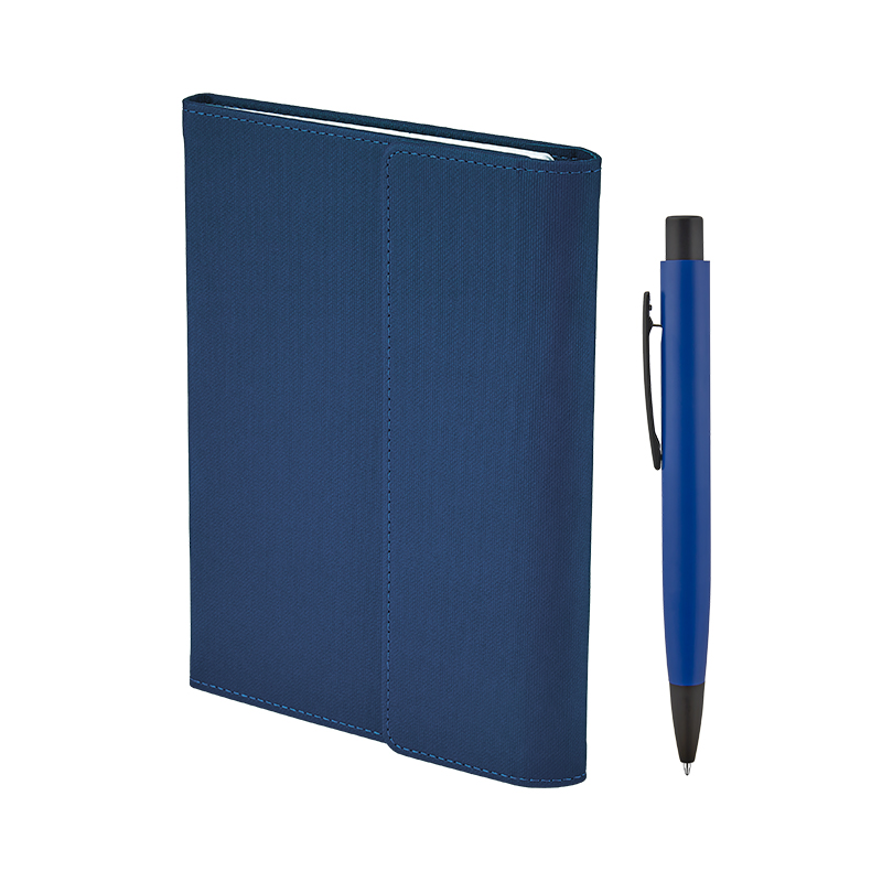 2424-K Mavi Defter & Kalem Set - Hediyelik Set - Kişisel Ürünler Promosyon Ürünü