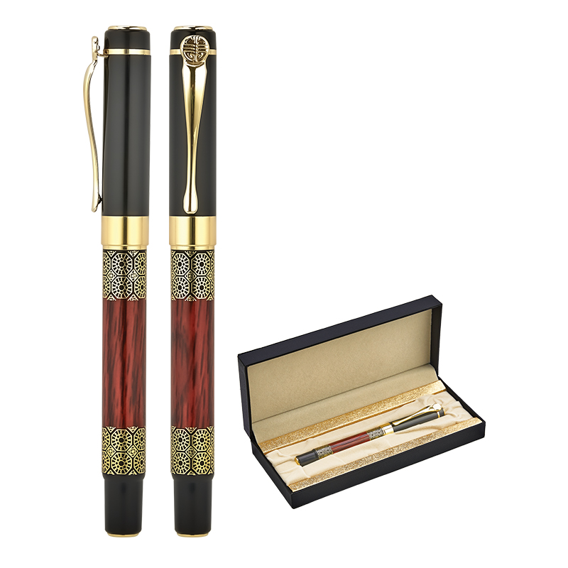 1217-KR Siyah-Gold Metal Roller Kalem Seti - Hediyelik Kalem Setleri Promosyon Ürünü