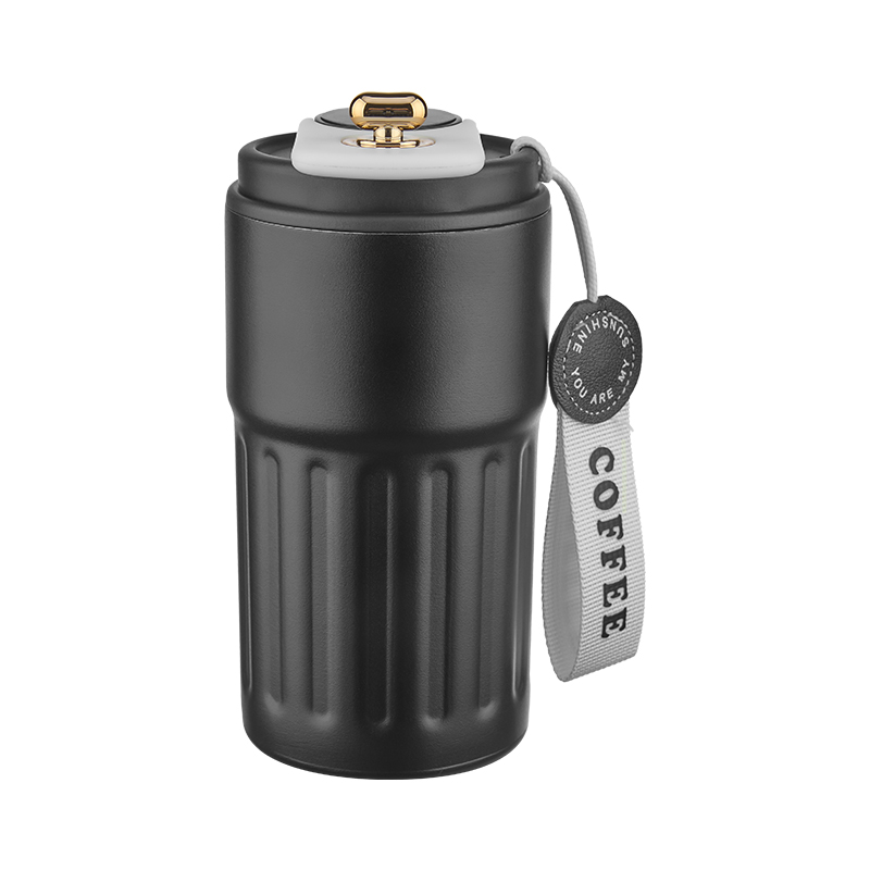 5351 Siyah Çelik Termos / 440 ml - Termos - Mug Promosyon Ürünü