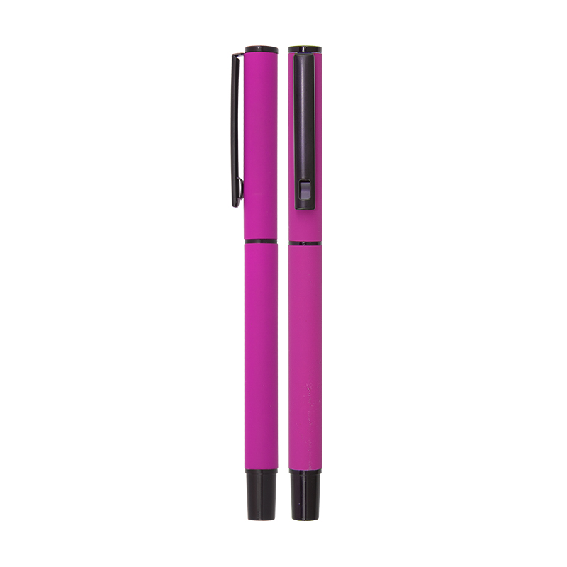 1023-R Pembe Metal Roller Kalem Rubber Gövde - Sadıç Promosyon