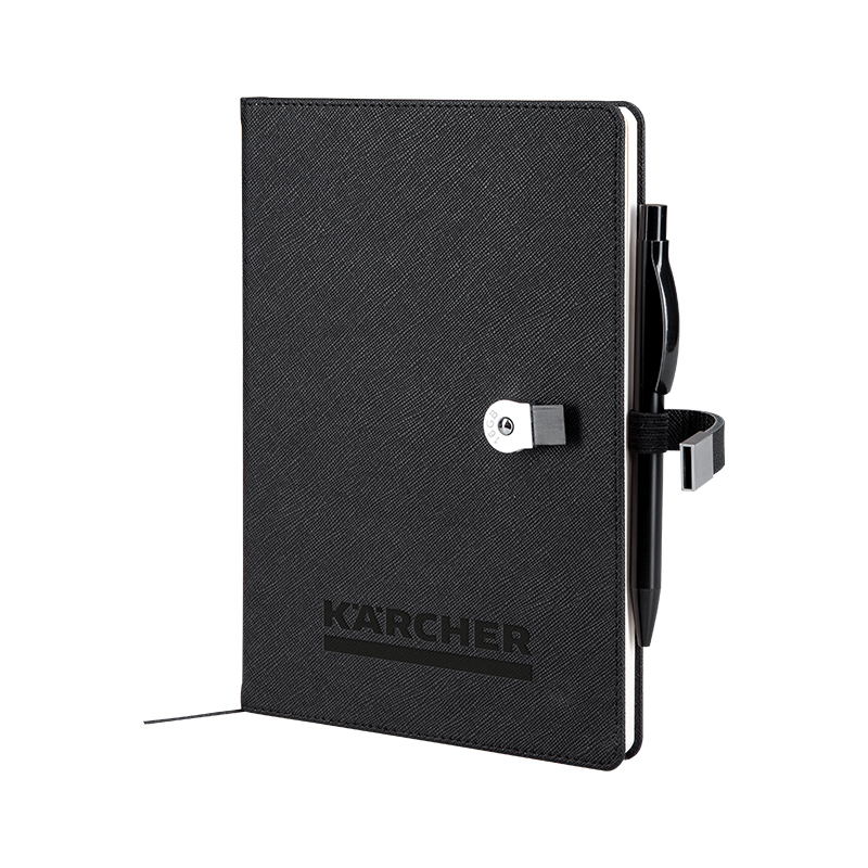 1701 Siyah 15 x 21 Termo Deri̇ USB’li Defter - Sadıç Promosyon