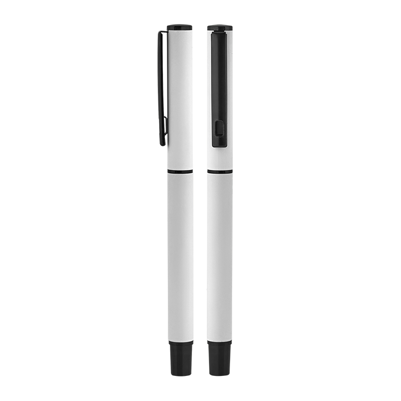 Ucuz Toptan Promosyon 2025 BELEK Beyaz Metal Roller Süper Jel Refil Kalem Ruber Modeli - 1