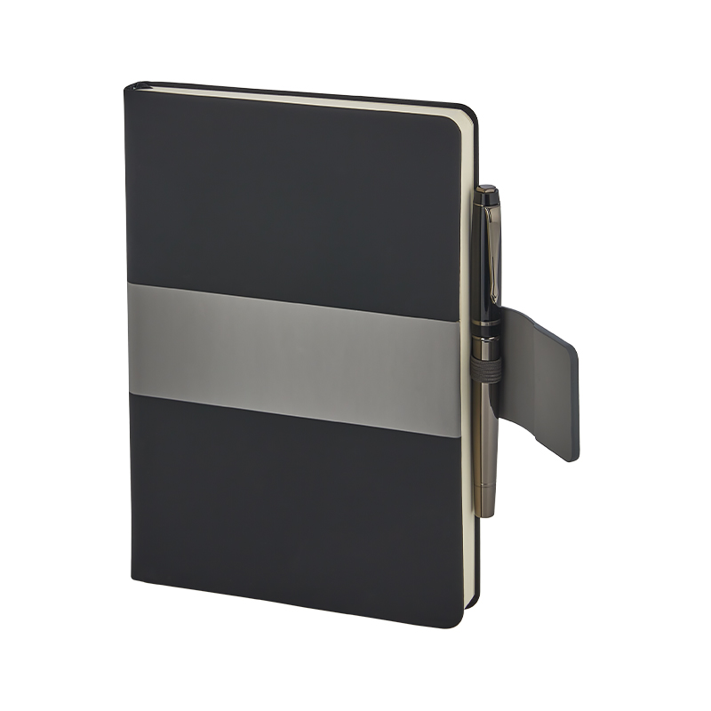 2426 Siyah 15 x 21 Termo Deri̇ Defter - Sadıç Promosyon