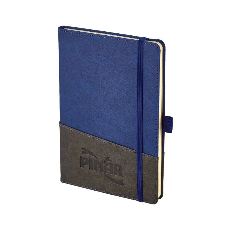 2427 Mavi 15 x 21 Termo Deri̇ Defter - Sadıç Promosyon