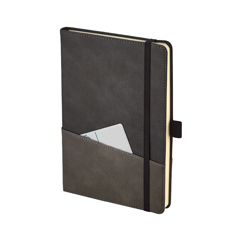 2427 Siyah 15 x 21 Termo Deri̇ Defter - Sadıç Promosyon