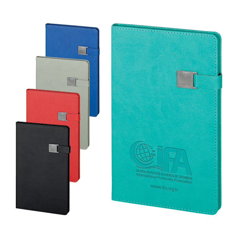 Ucuz Toptan Promosyon 2660 Turkuaz 15 x 21 Termo Deri̇ Defter Modeli - 2