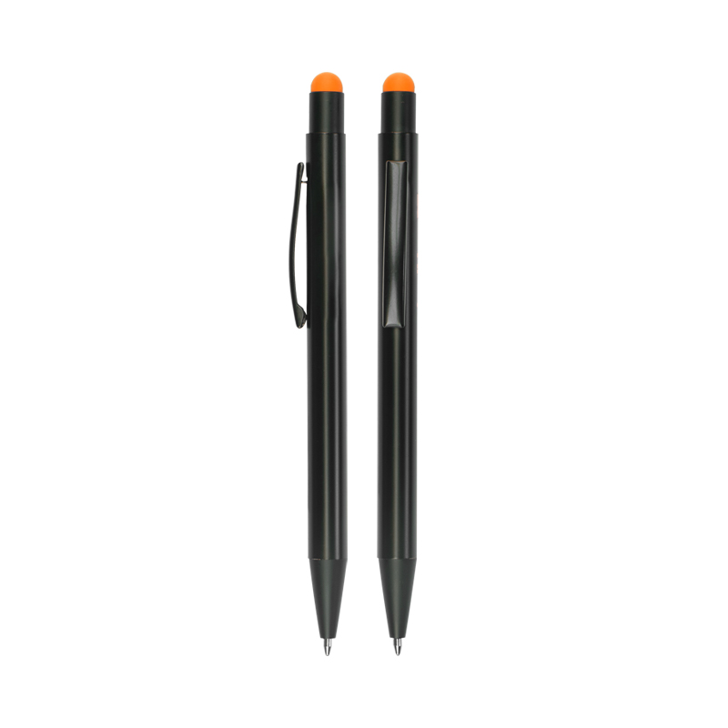 525 Turuncu Metal Tükenmez Touchpen Kalem - Sadıç Promosyon