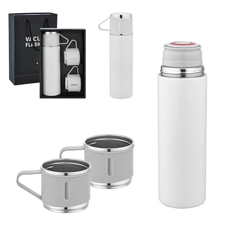 5337 Beyaz Çelik 3’lü Termos Set / 500 ml - Sadıç Promosyon