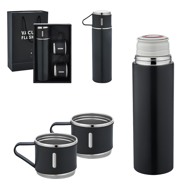 5337 Siyah Çelik 3’lü Termos Set / 500 ml - Sadıç Promosyon
