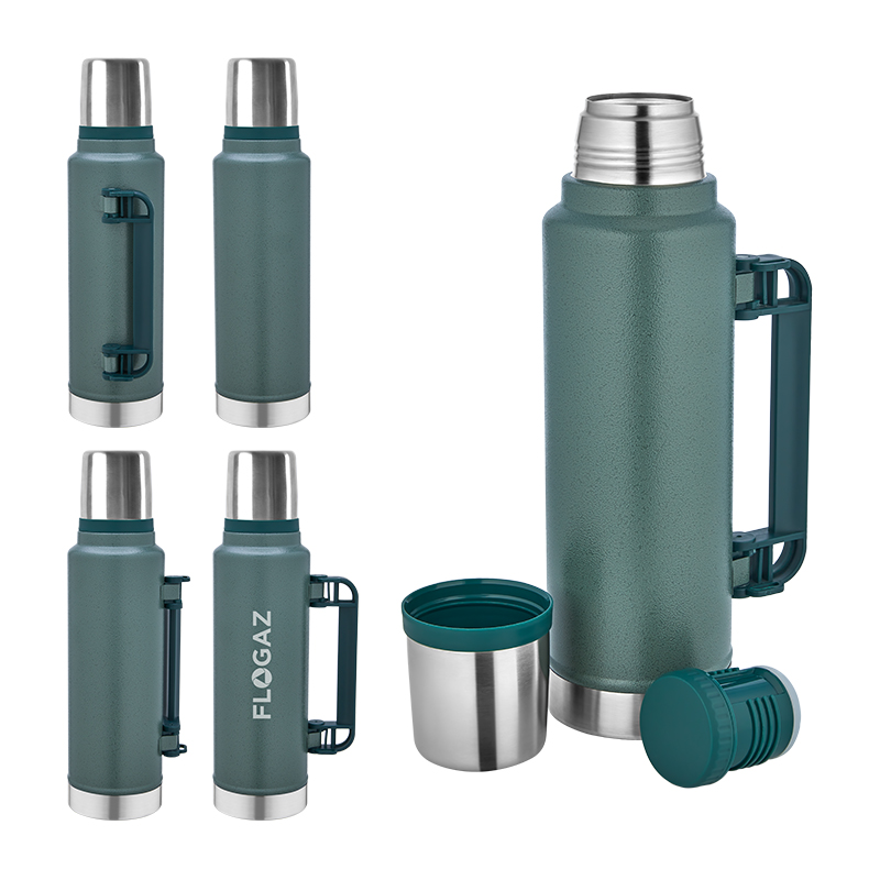 Ucuz Toptan Promosyon 5341 Yeşil Çelik Termos / 1450 ml Modeli - 3