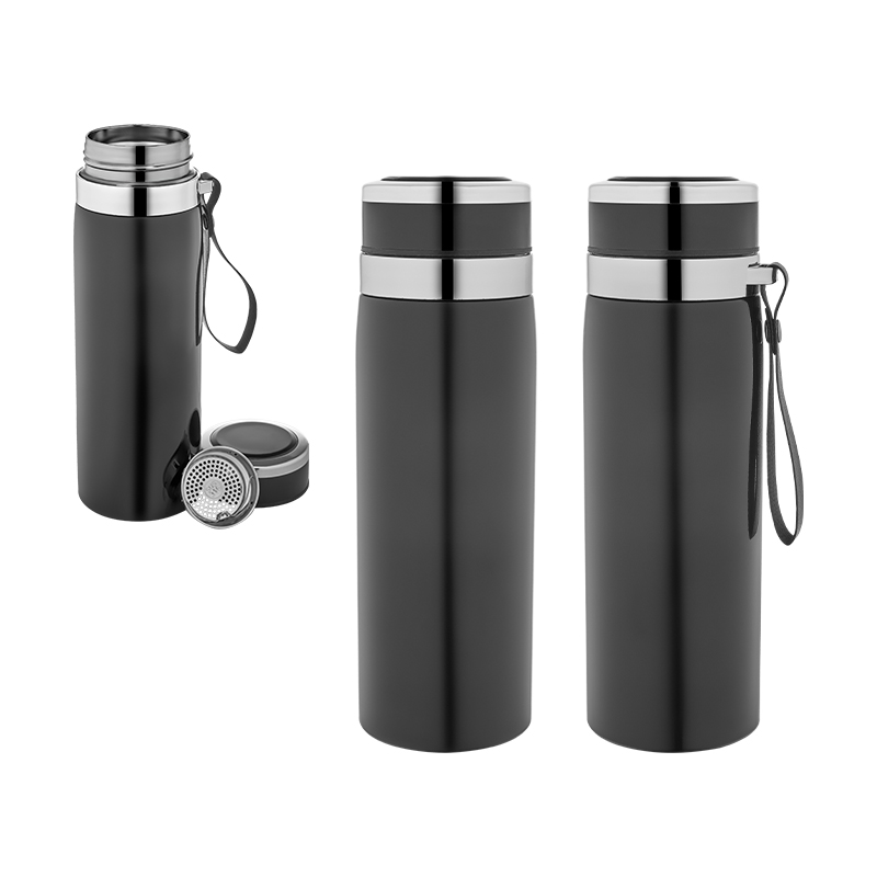 Ucuz Toptan Promosyon 5350 Siyah Çelik Termos / 800 ml Modeli - 4