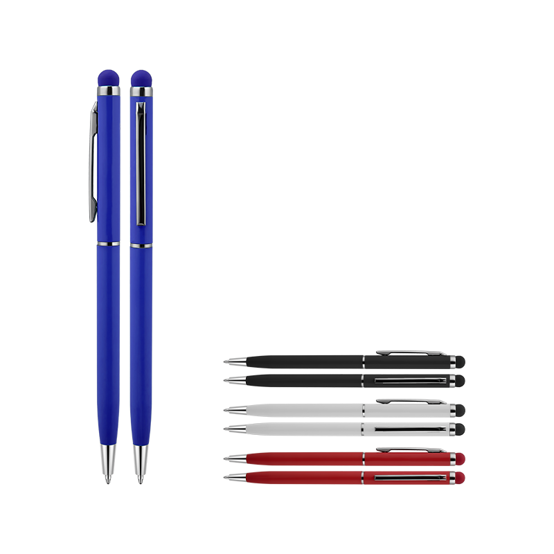 Ucuz Toptan Promosyon 587 Siyah Metal Tükenmez Touchpen Kalem Modeli - 2