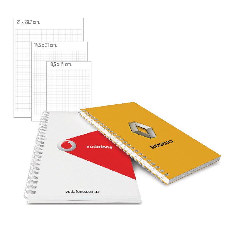 BK-03-2129 Yandan Spiralli Yandan Spiralli Karton Defter - Sadıç Promosyon