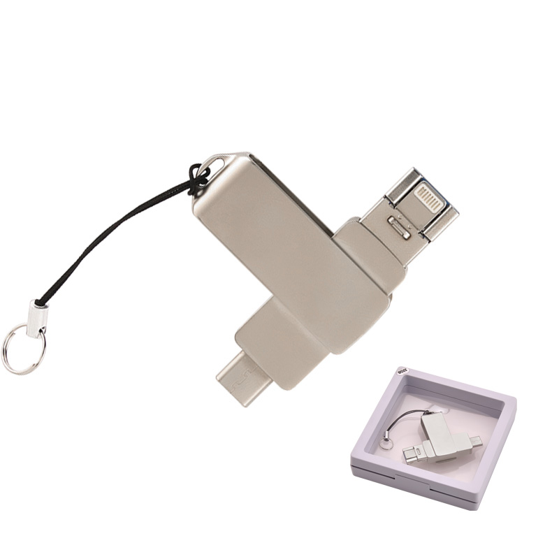 Ucuz Toptan Promosyon F-202-32 Silver 32 GB OTG Usb Bellek Modeli - 3