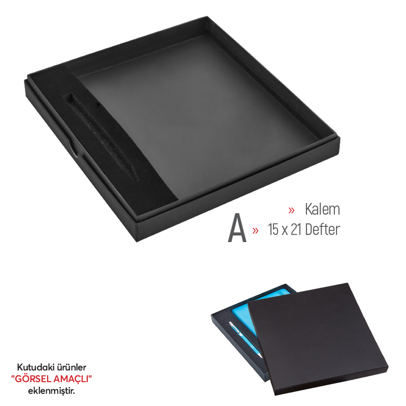 KT-941 Siyah-K(Kalemli) Hediye Set Kutusu - Sadıç Promosyon