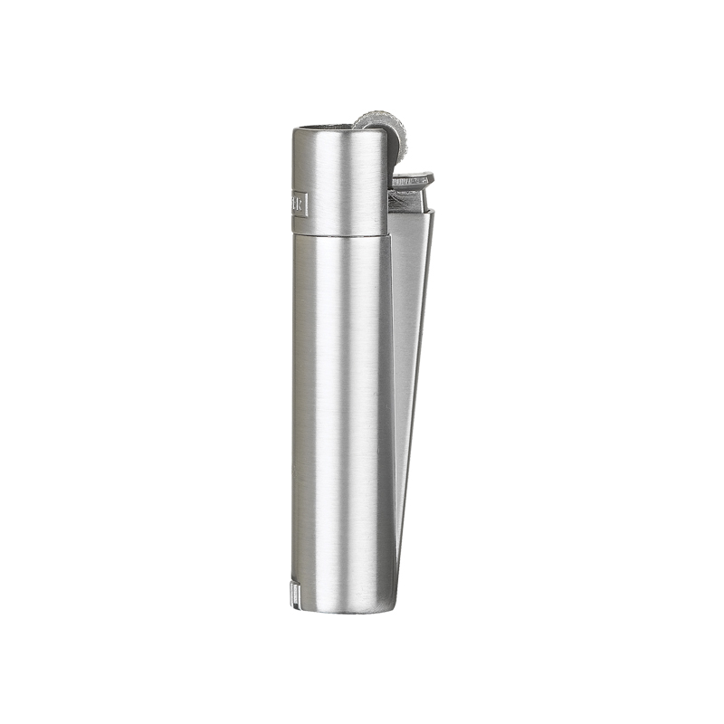 MT-101 Saten-Silver Clipper Metal Siboplu Çakmak - Sadıç Promosyon