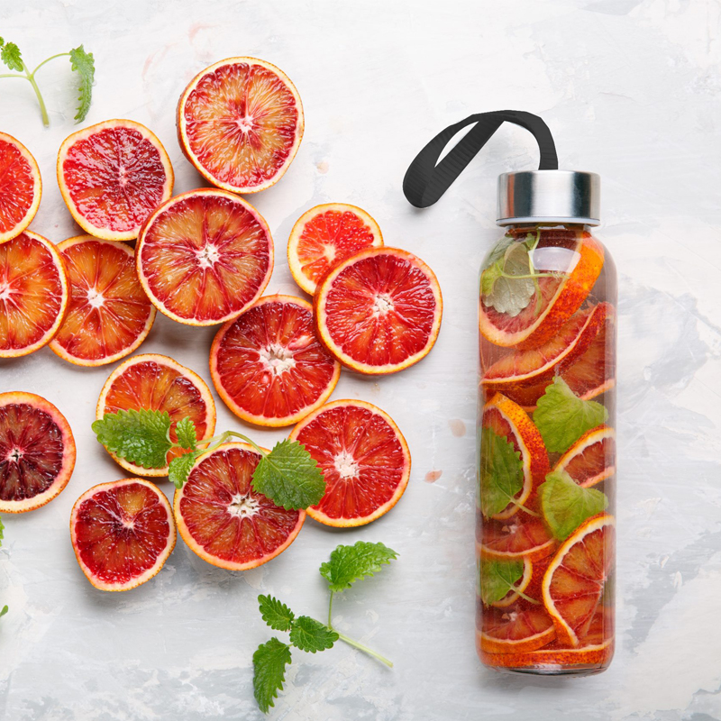 MTR-0213 Cam Cam Matara (Siyah Kılıflı) / 500 ml - Sadıç Promosyon