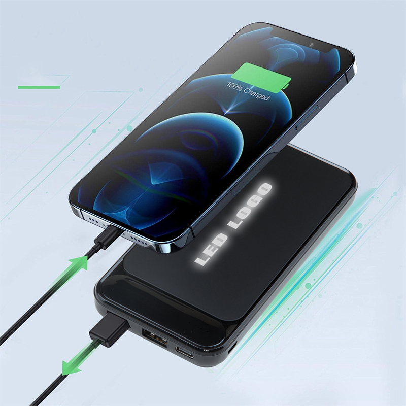 PB-155 Siyah-Kasa-Beyaz-Led 10.000 mAh Powerbank - Sadıç Promosyon