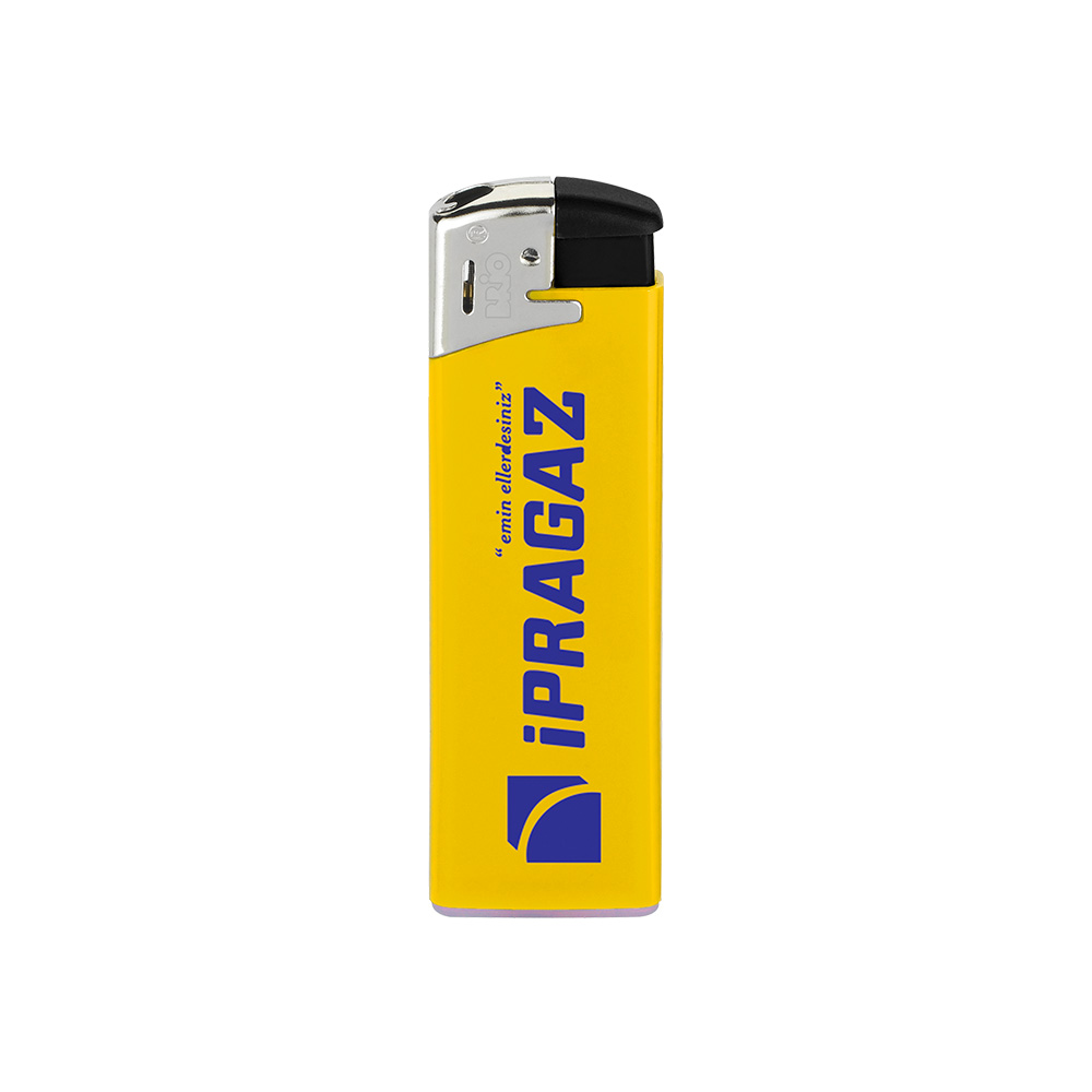 TK21R Sarı Clipper Brio Fit Elektronic Si̇boplu Çakmak - Sadıç Promosyon