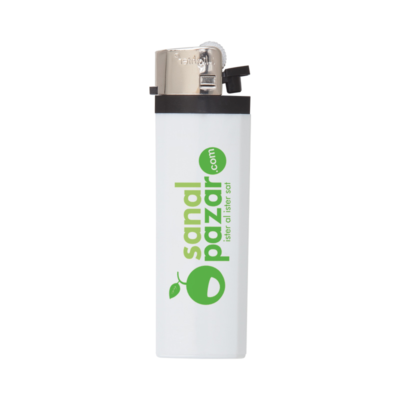 Ucuz Toptan Promosyon YMN-218 Beyaz I-Lighter Taşlı Si̇boplu Çakmak Modeli - 1