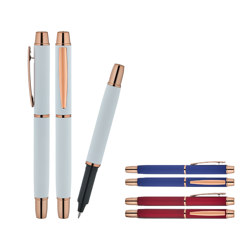 Ucuz Toptan Promosyon 1256-R Siyah Metal Roller Kalem Modeli - 2