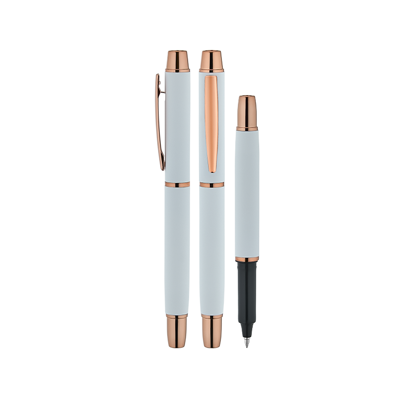 1256-R Beyaz Metal Roller Kalem - Sadıç Promosyon