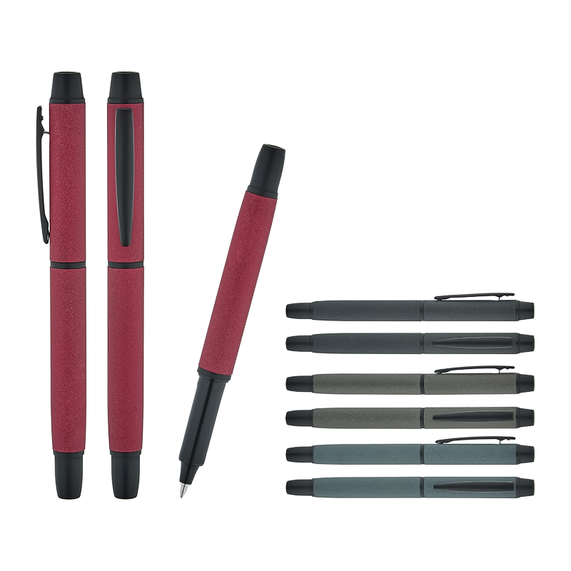 Ucuz Toptan Promosyon 1257-R Siyah Metal Roller Kalem Modeli - 2