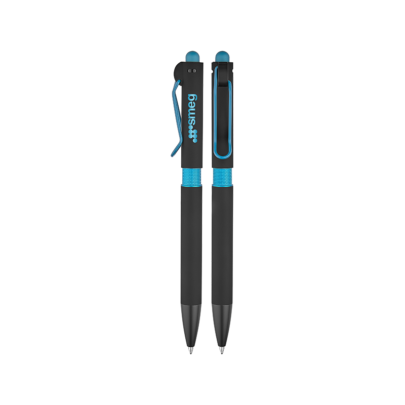 1360 Turkuaz Metal Tükenmez Touchpen Kalem - Sadıç Promosyon