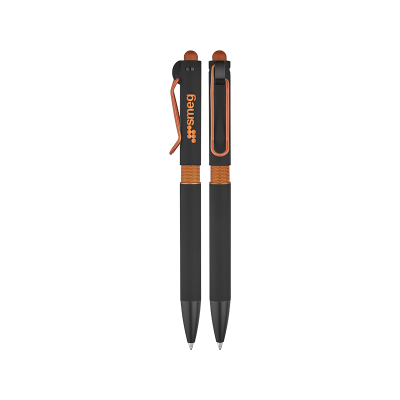 Toptan Promosyon 1360 Turuncu Metal Tükenmez Touchpen Kalem Modelleri