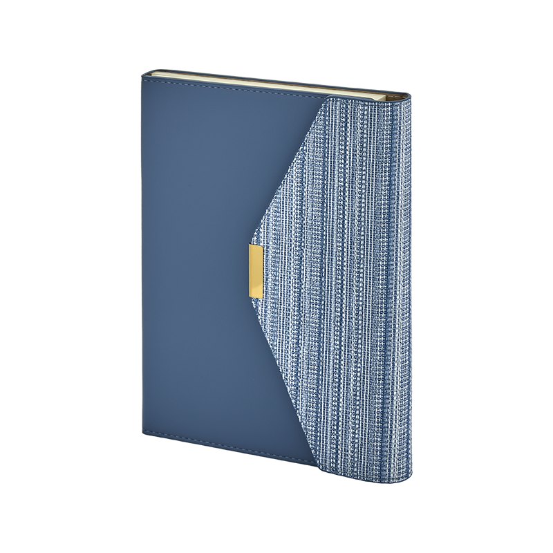 2442 Mavi 15 x 21 Termo Deri Defter - Sadıç Promosyon