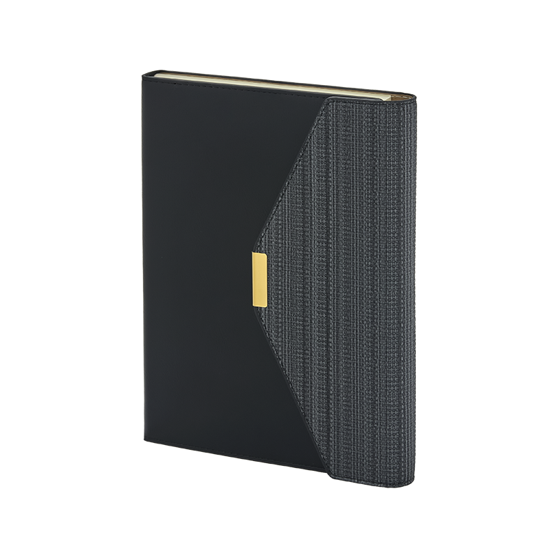 2442 Siyah 15 x 21 Termo Deri Defter - Sadıç Promosyon
