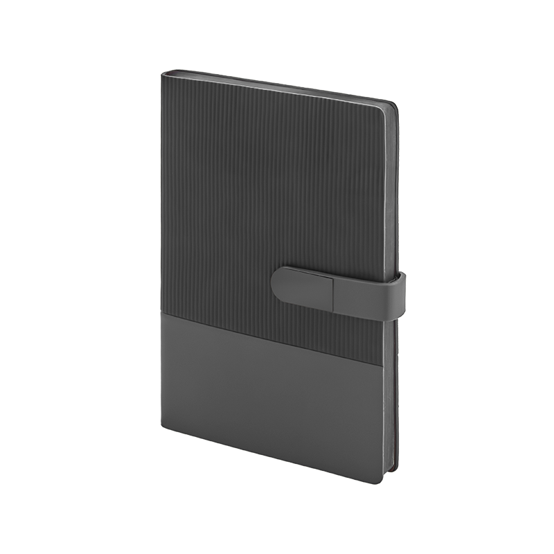 2443 Gri 15 x 21 Yumuşak Kapaklı Termo Deri Defter - Sadıç Promosyon