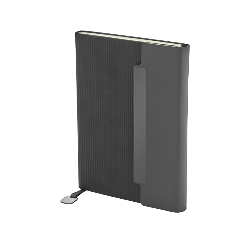 2444 Gri 15 x 21 Termo Deri Defter - Sadıç Promosyon