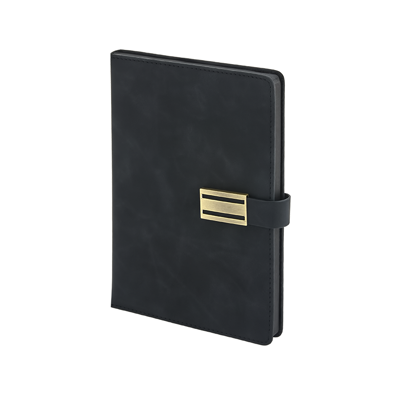 2448 Siyah 15 x 21 Termo Deri Defter - Sadıç Promosyon