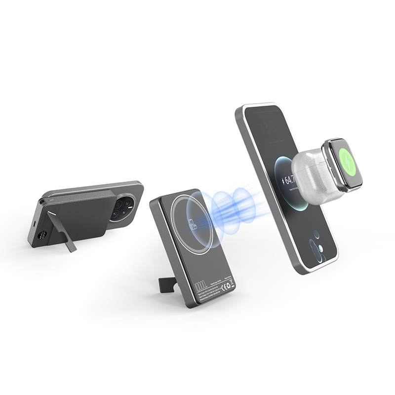 Ucuz Toptan Promosyon PB-4021 Gri 10.000 mAh MagSafe Powerbank Modeli - 9